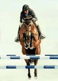 Jumper, Equine Art - Airborn (Eric Lamaze)